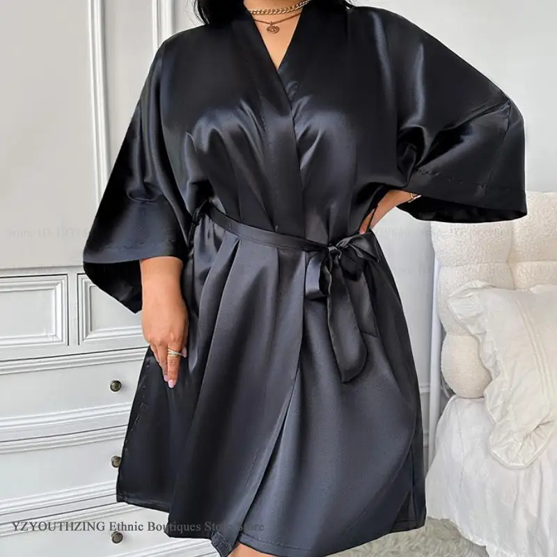 Robe Silk Women - Bata de talla grande 3XL 4XL