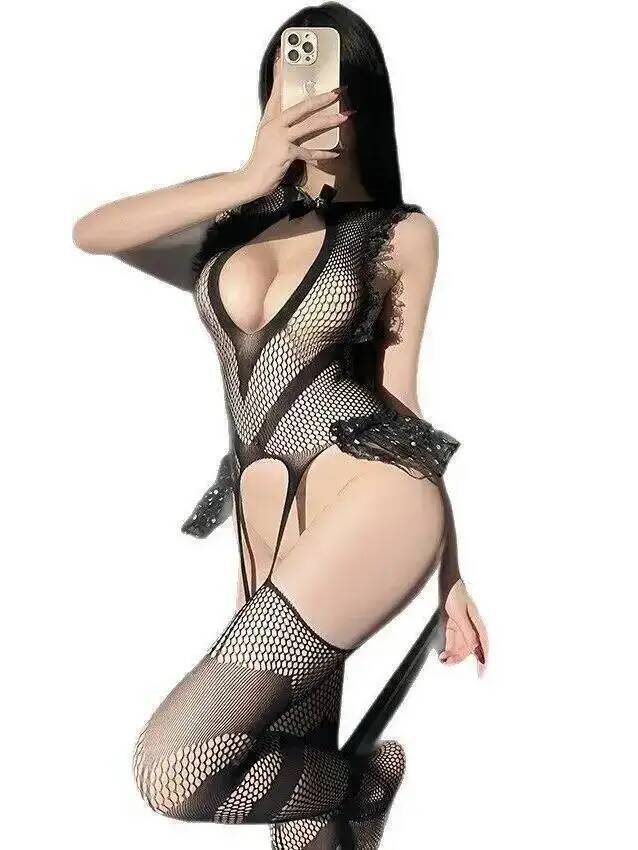Bodystocking de red con encaje - Bodystocking Fishnet reseña y precio