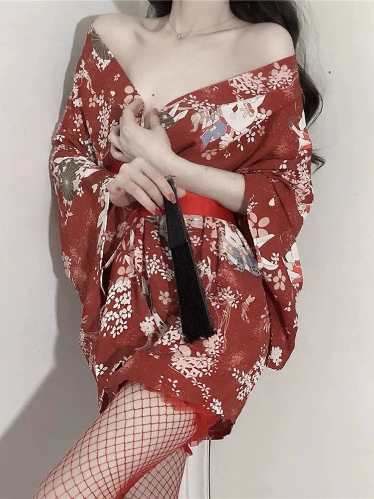 Kimono japonés sexual, ropa de - Robe Silk Women reseña y precio