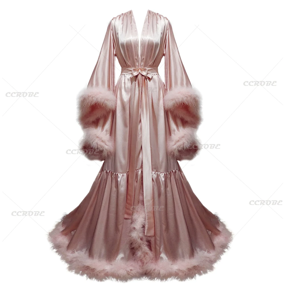 Albornoz con mangas acampanada - Robe Silk Women reseña y precio