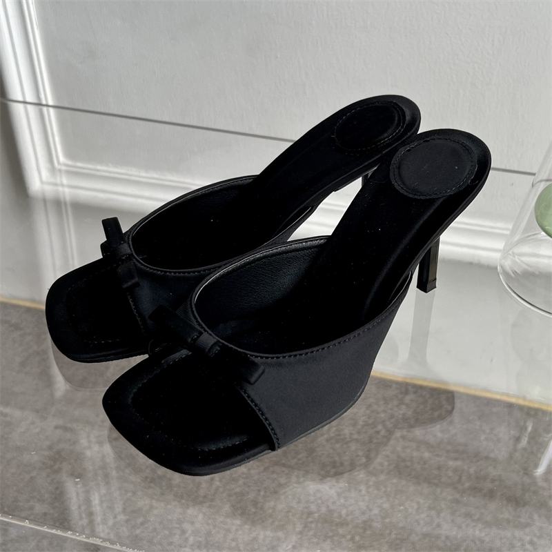 Sandalias de satén con nudo de - Slip Dress Satin reseña y precio