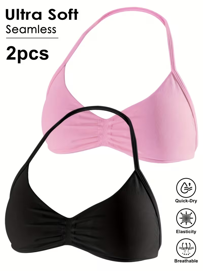 2 piezas Top corto sexy sin co - Sports Bra High Impact reseña y precio