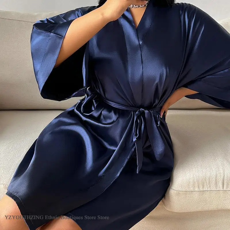 Bata de talla grande 3XL 4XL 5 - Robe Silk Women reseña y precio