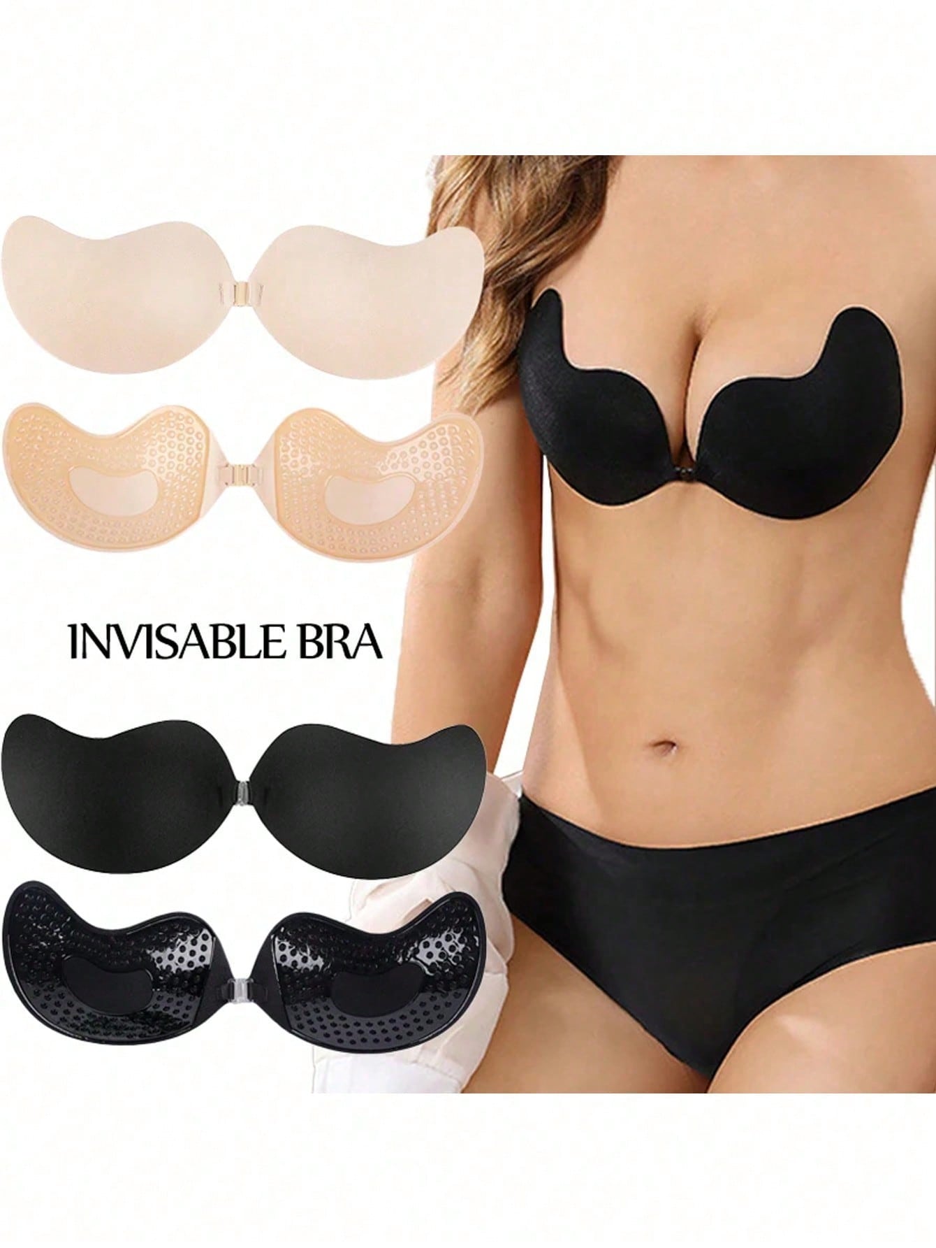 Paquete de 2 Sujetadores Adhes - Push Up Bra Padded reseña y precio