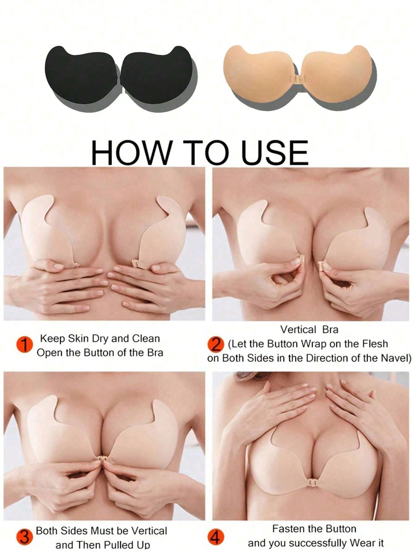 Paquete de 2 Sujetadores Adhes - Push Up Bra Padded reseña y precio